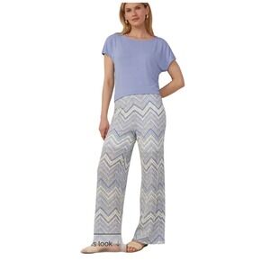 Krazy Larry Women's Chevron Zig Zag Print Straight Leg Pants Size 6